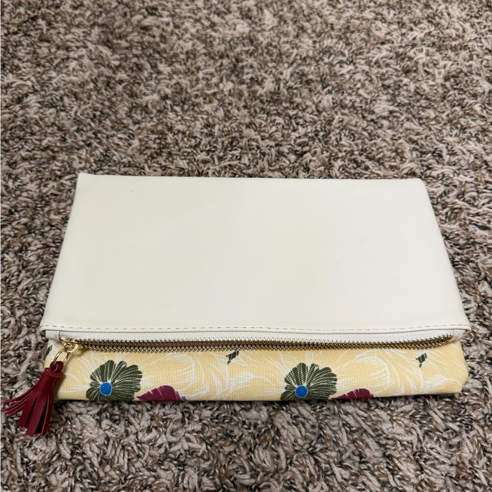 Rachel Pally Cream and Yellow Floral Clutch